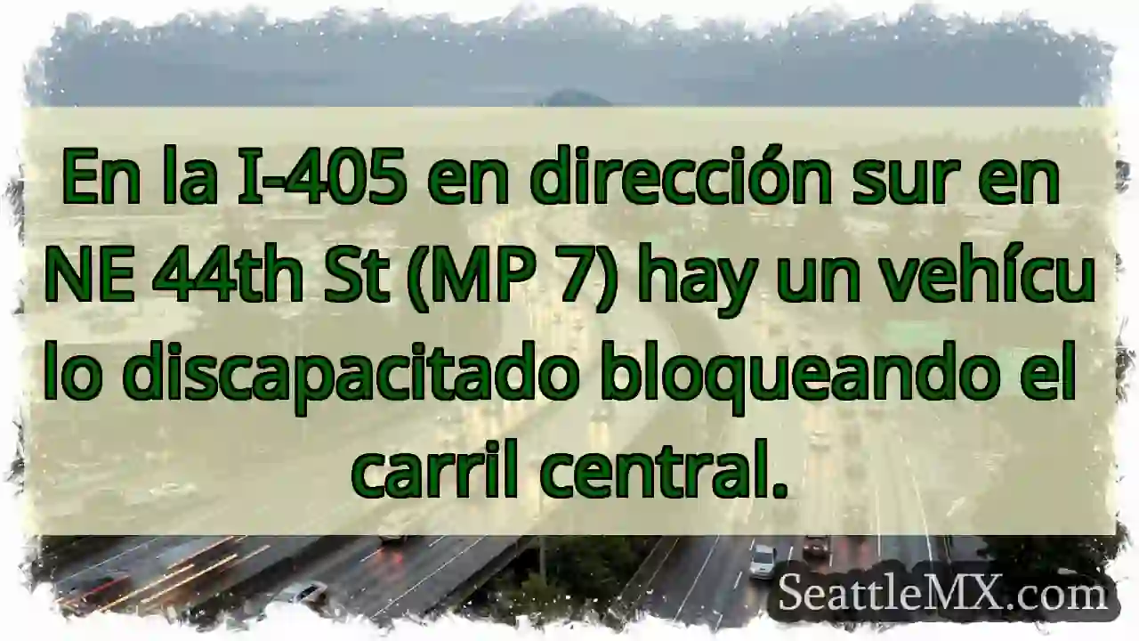 En la I-405 en dirección sur en NE 44th St (MP 7)