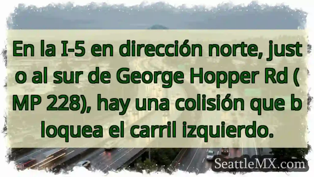 En la I-5 en dirección norte, justo al sur de
