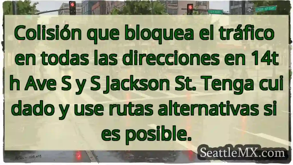 Colisión que bloquea el tráfico en todas las