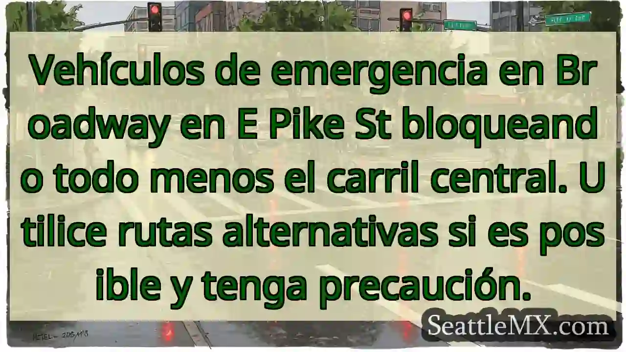 Vehículos de emergencia en Broadway en E Pike St