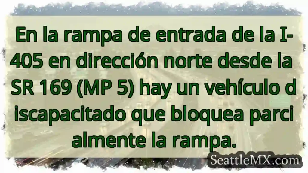 En la rampa de entrada de la I-405 en dirección