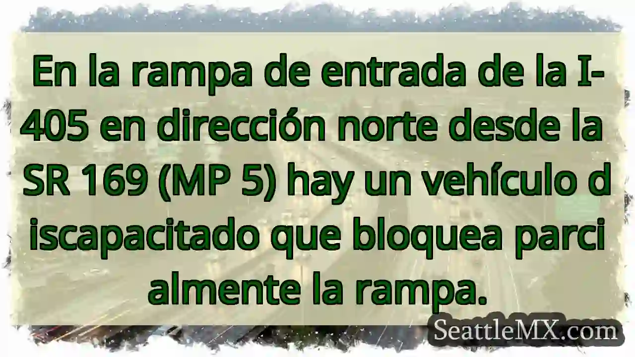 En la rampa de entrada de la I-405 en dirección