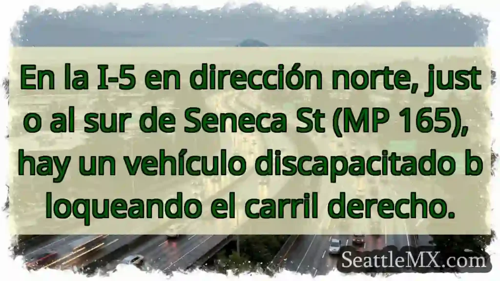 En la I-5 en dirección norte, justo al sur de
