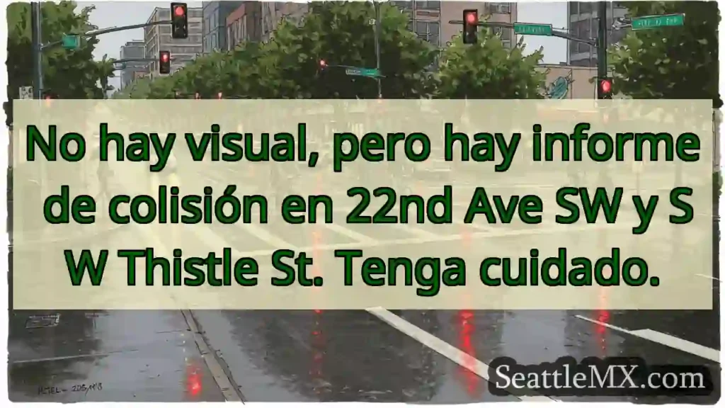 No hay visual, pero hay informe de colisión en