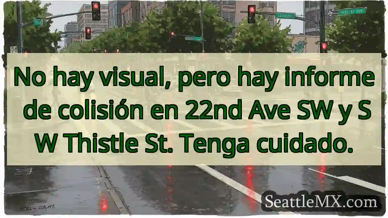 No hay visual, pero hay informe de colisión en