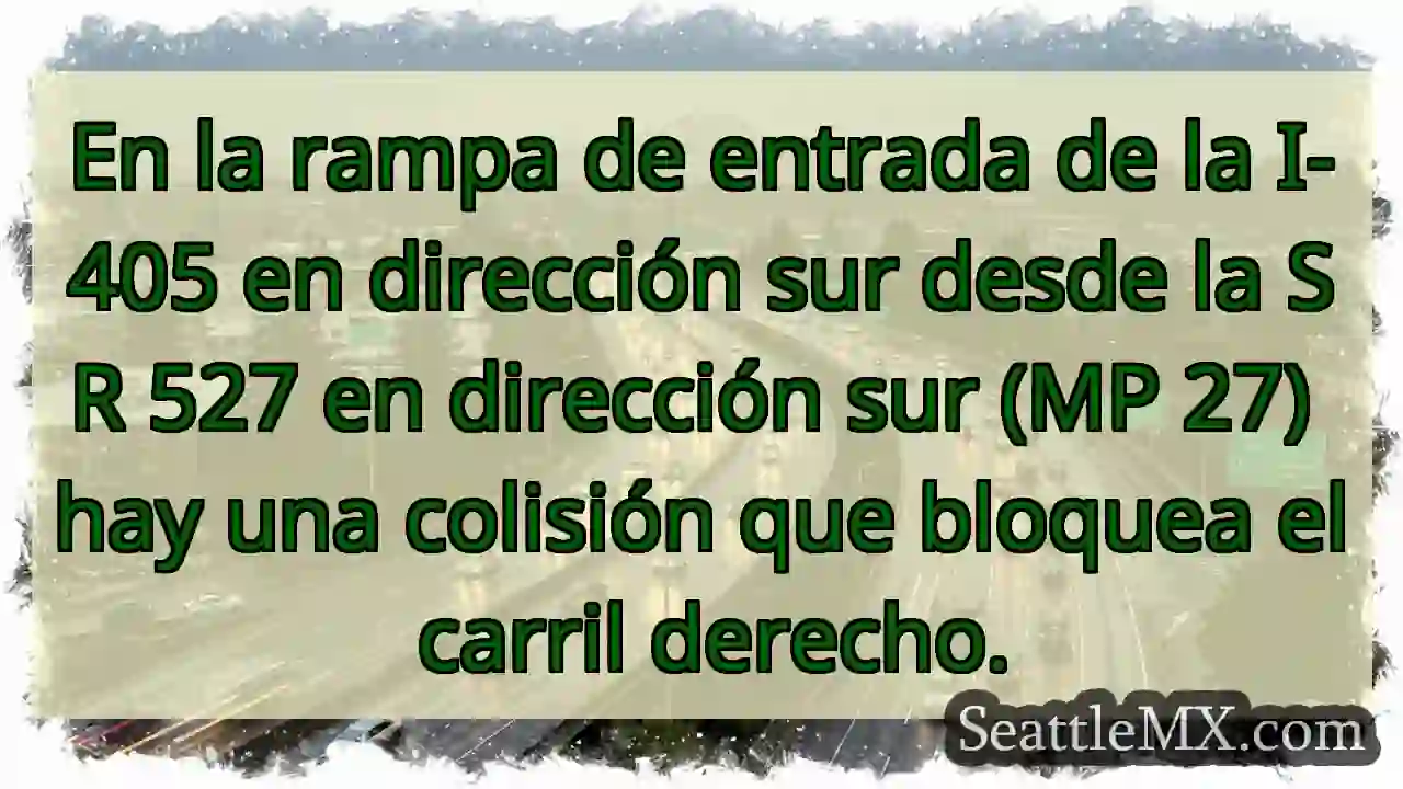 En la rampa de entrada de la I-405 en dirección