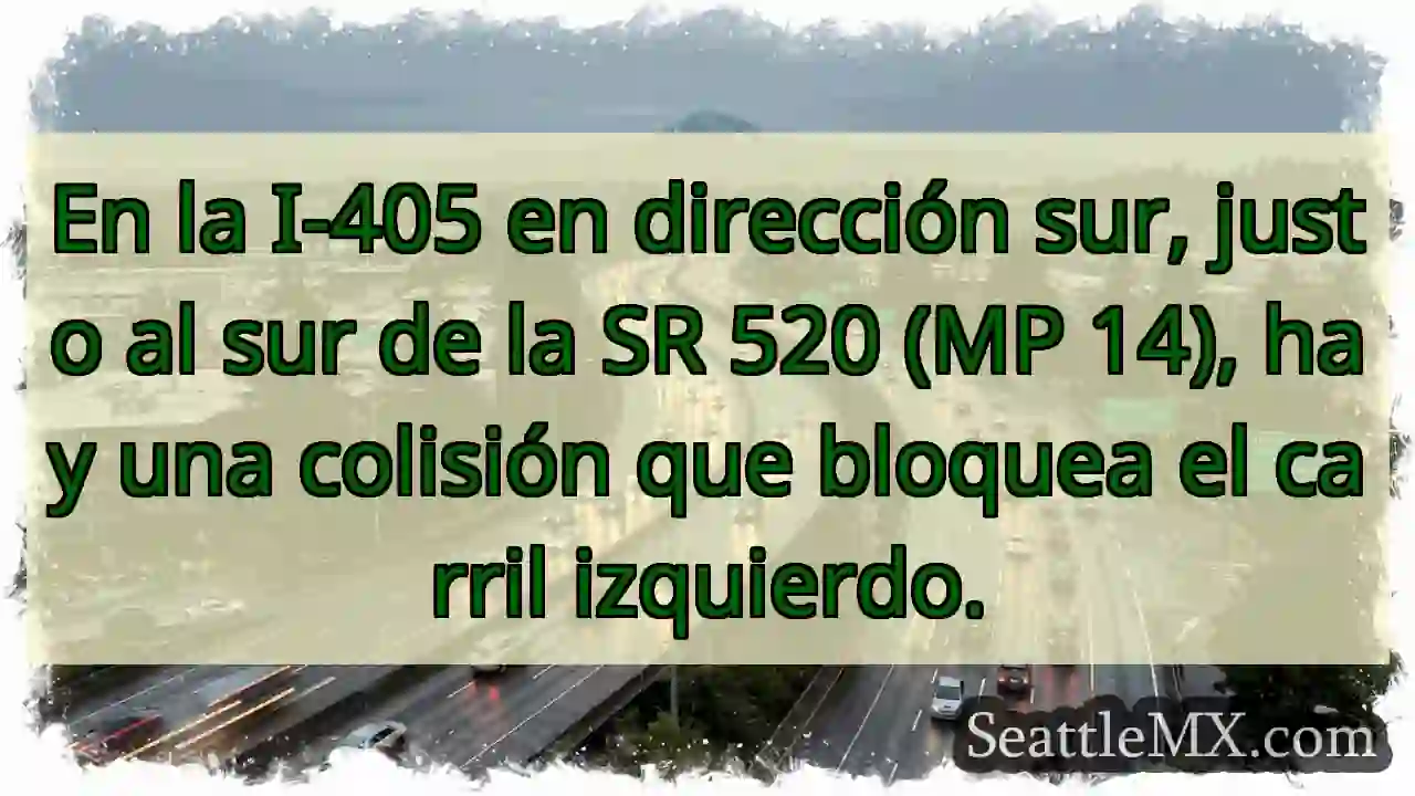 En la I-405 en dirección sur, justo al sur de la