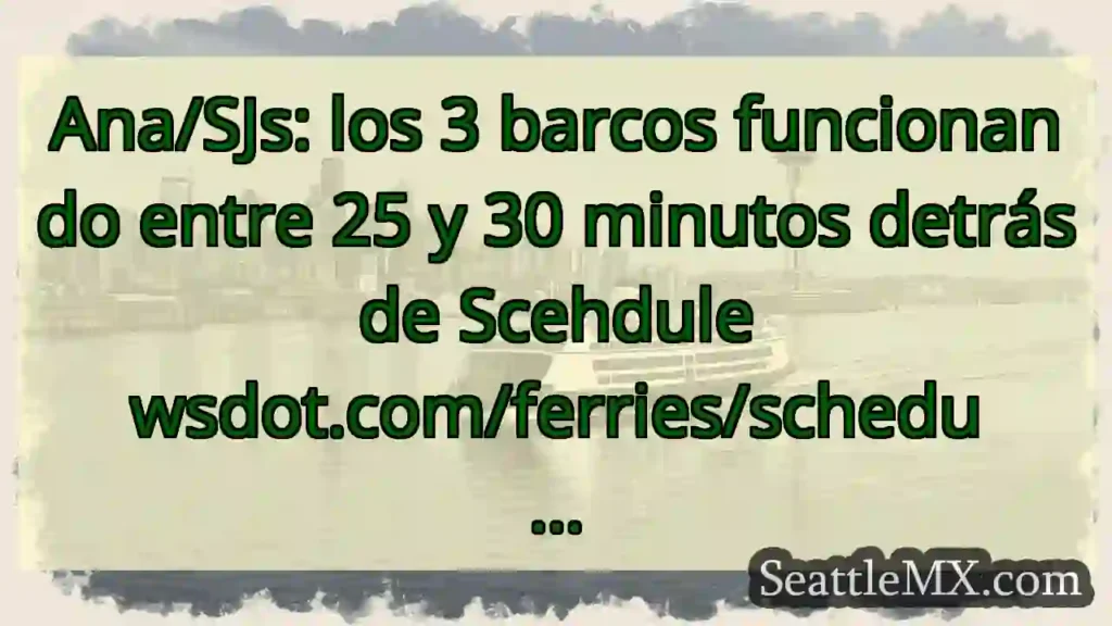 Ana/SJs: los 3 barcos funcionando entre 25 y 30