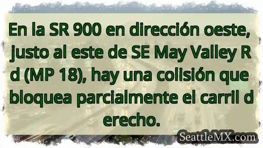En la SR 900 en dirección oeste, justo al este de