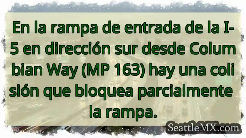 En la rampa de entrada de la I-5 en dirección sur