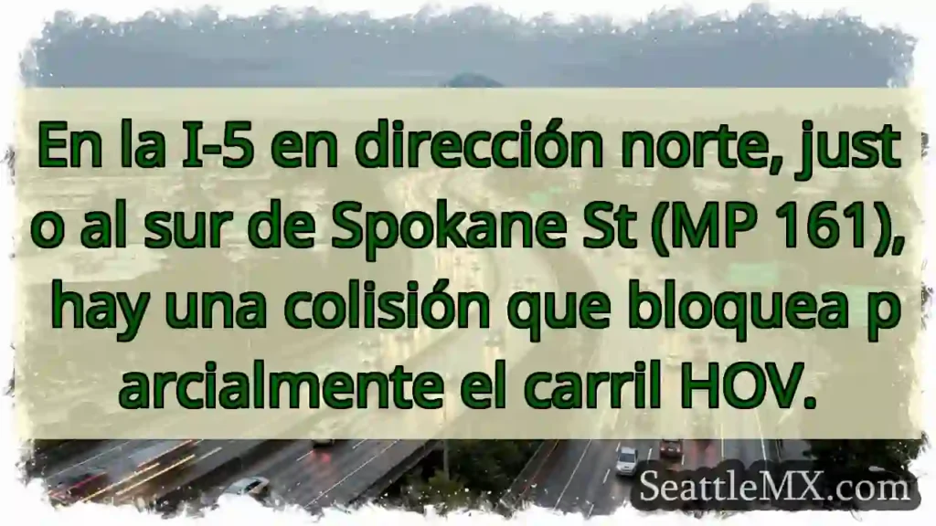 En la I-5 en dirección norte, justo al sur de