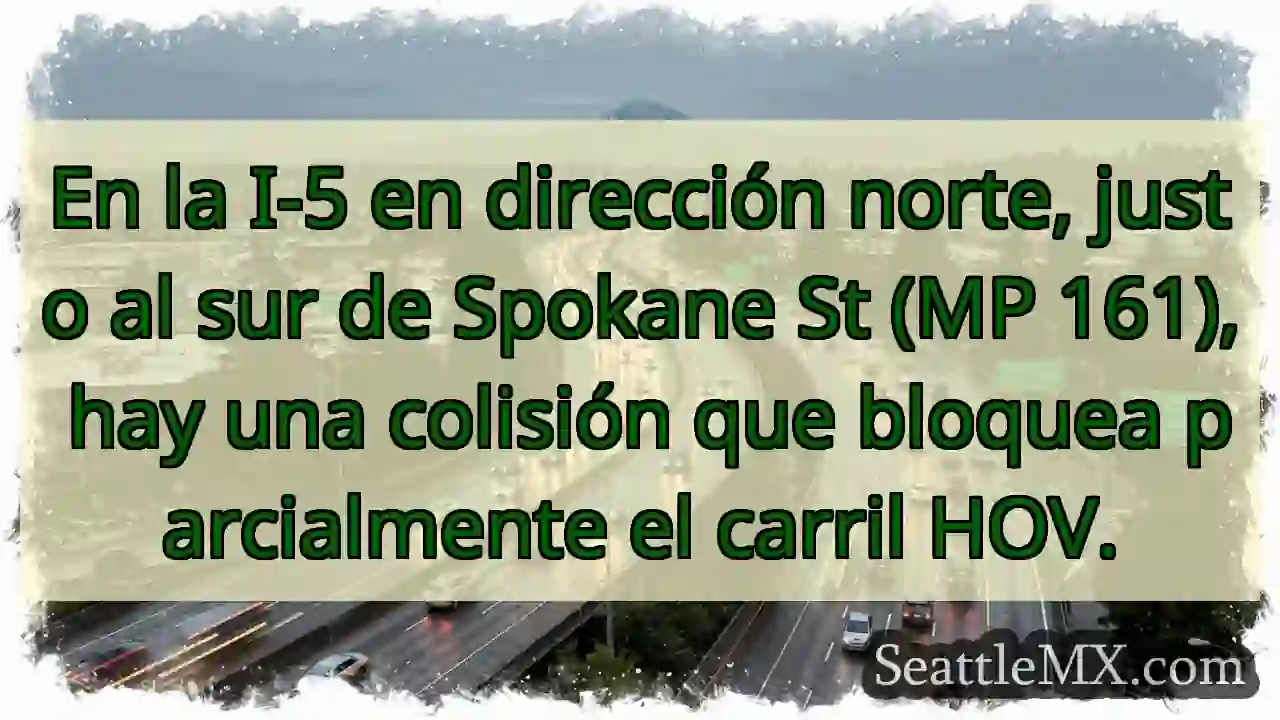 En la I-5 en dirección norte, justo al sur de