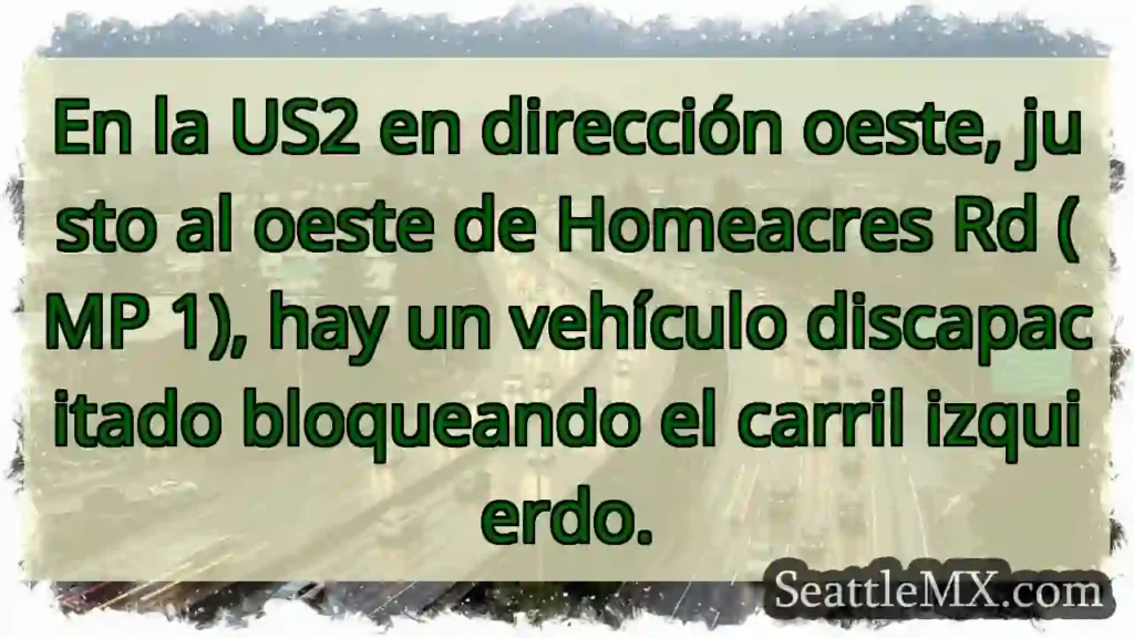 En la US2 en dirección oeste, justo al oeste de
