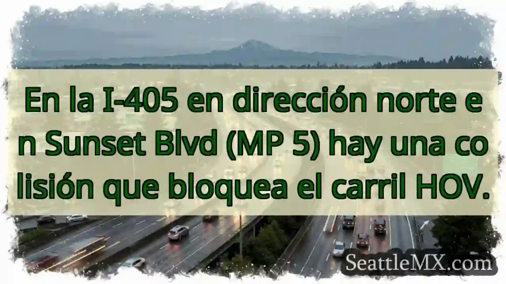 En la I-405 en dirección norte en Sunset Blvd (MP