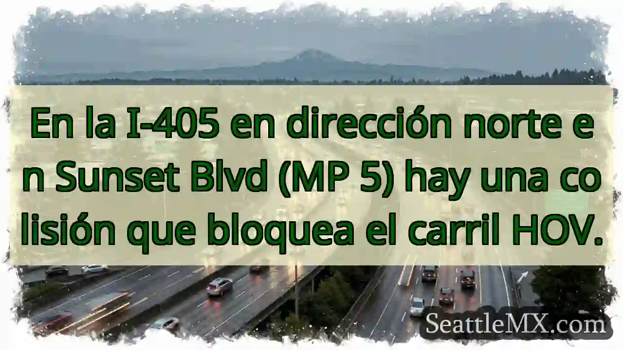En la I-405 en dirección norte en Sunset Blvd (MP