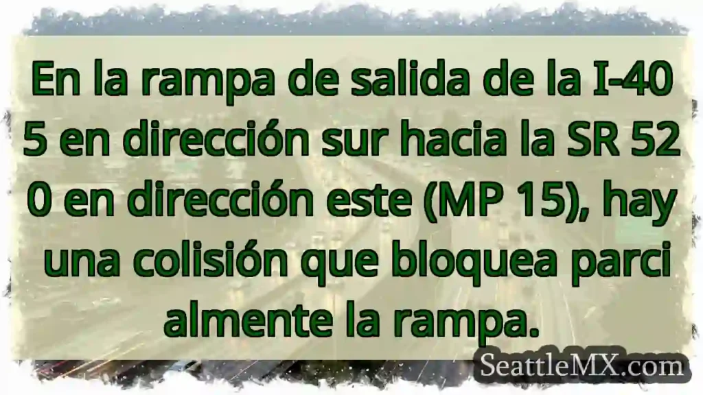 En la rampa de salida de la I-405 en dirección