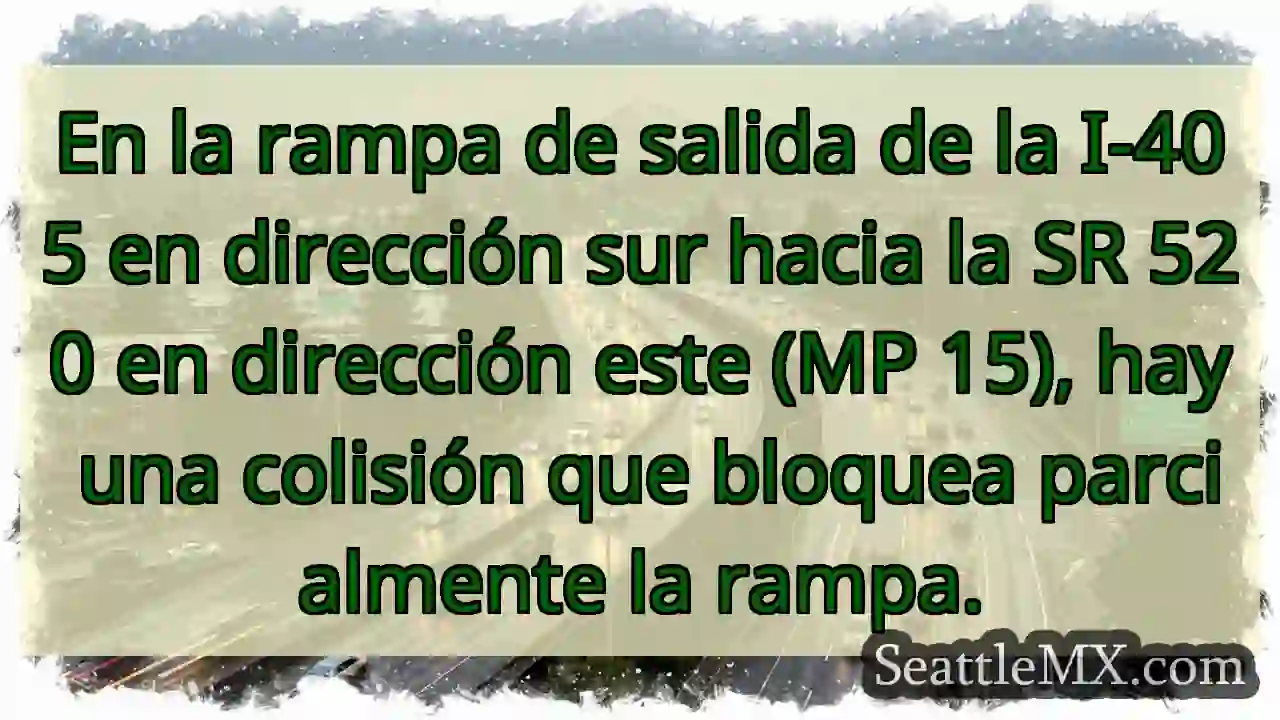 En la rampa de salida de la I-405 en dirección