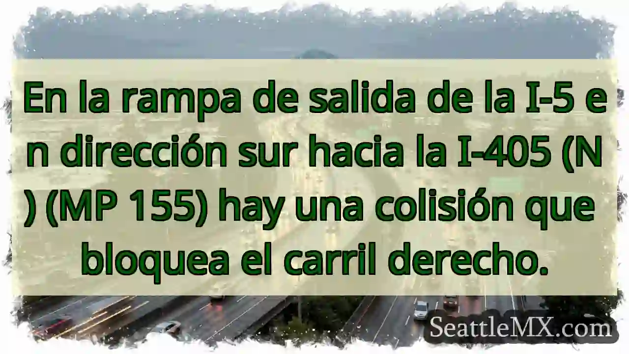 En la rampa de salida de la I-5 en dirección sur