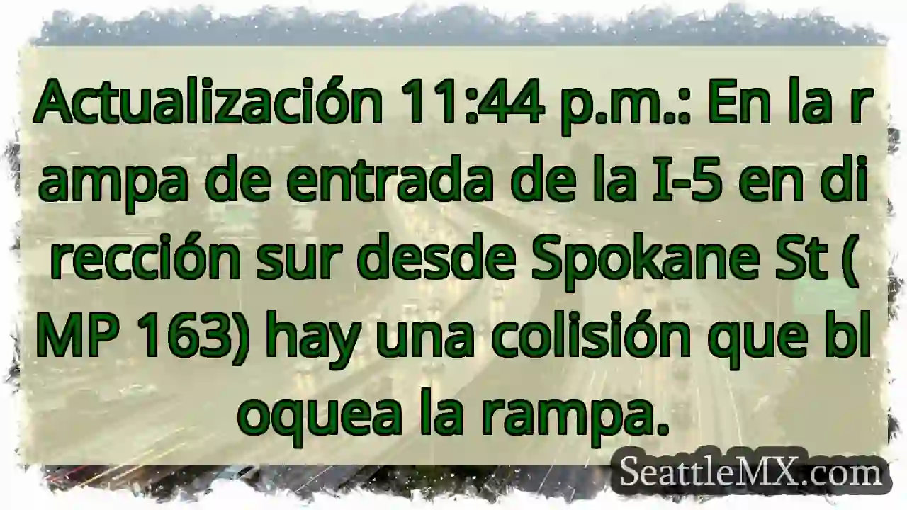 Actualización 11:44 p.m.: En la rampa de entrada