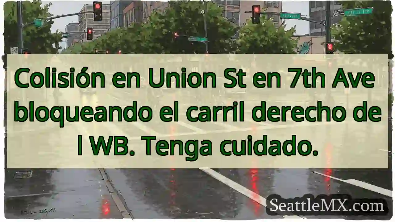 Colisión en Union St en 7th Ave bloqueando el