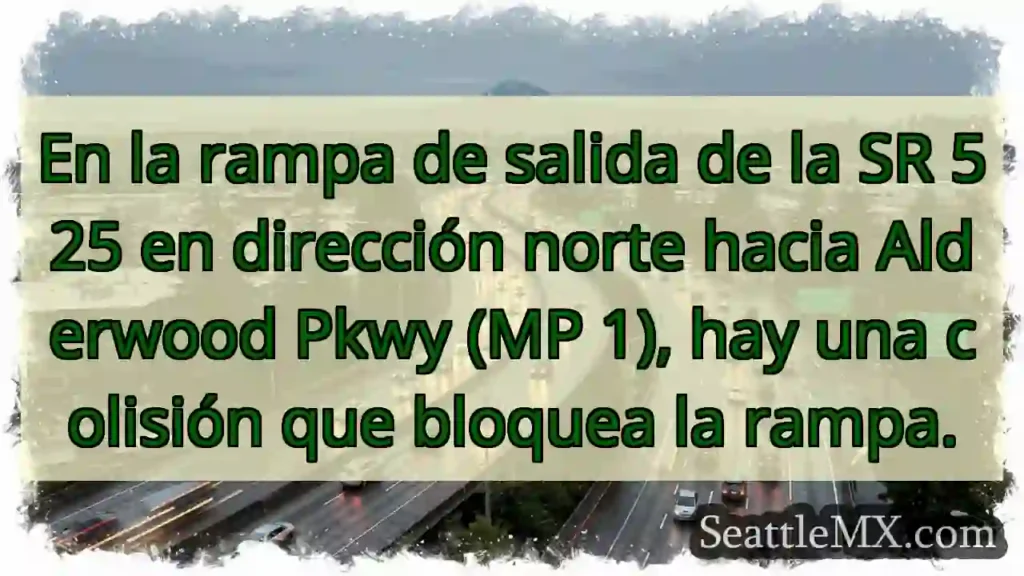 En la rampa de salida de la SR 525 en dirección