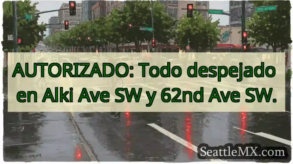 AUTORIZADO: Todo despejado en Alki Ave SW y 62nd