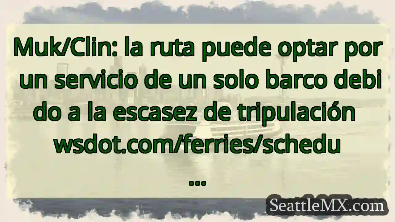 Muk/Clin: la ruta puede optar por un servicio de