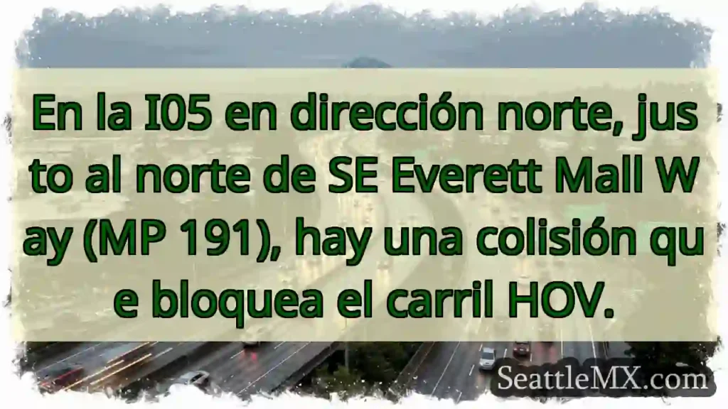 En la I05 en dirección norte, justo al norte de