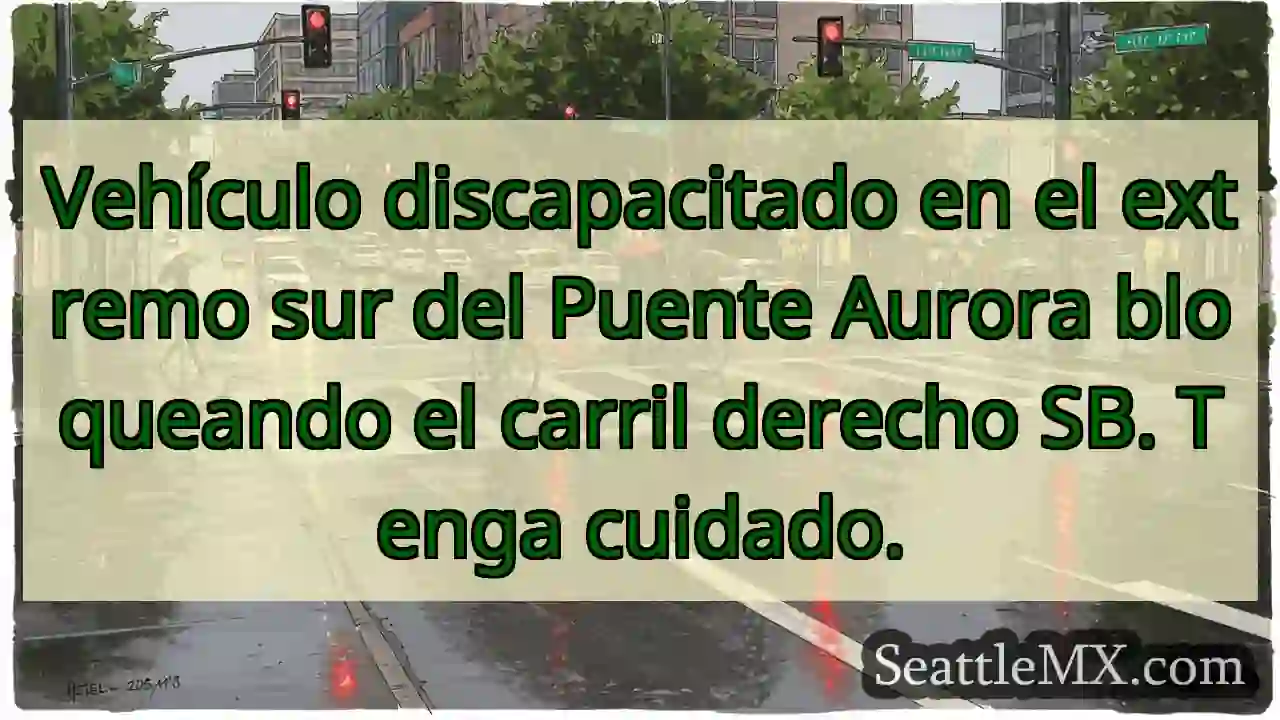 Vehículo discapacitado en el extremo sur del 1 Vehículo discapacitado en el extremo sur del