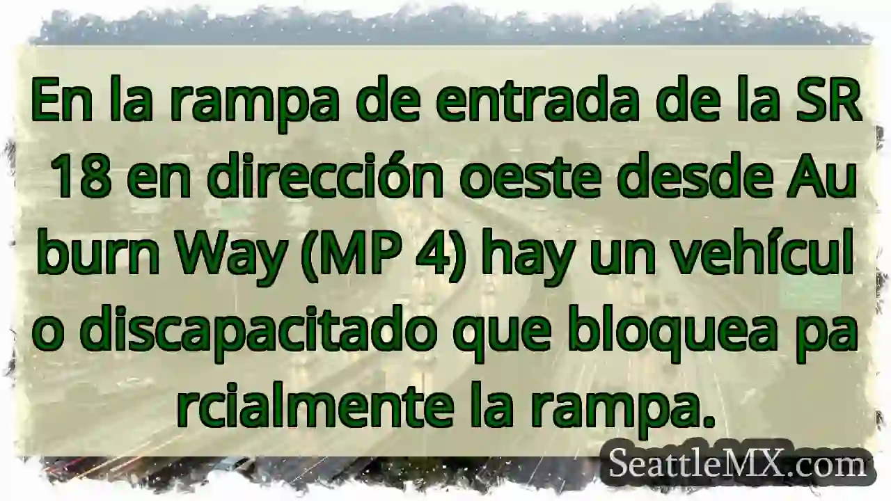 En la rampa de entrada de la SR 18 en dirección 1 En la rampa de entrada de la SR 18 en dirección