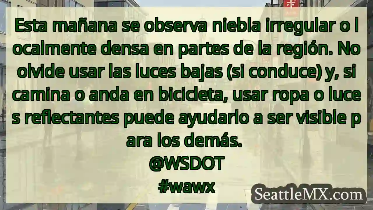 Esta mañana se observa niebla irregular o