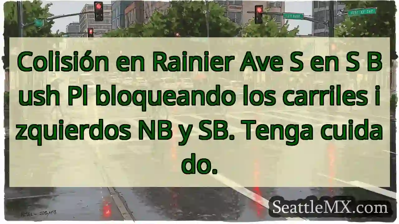 Colisión en Rainier Ave S en S Bush Pl bloqueando