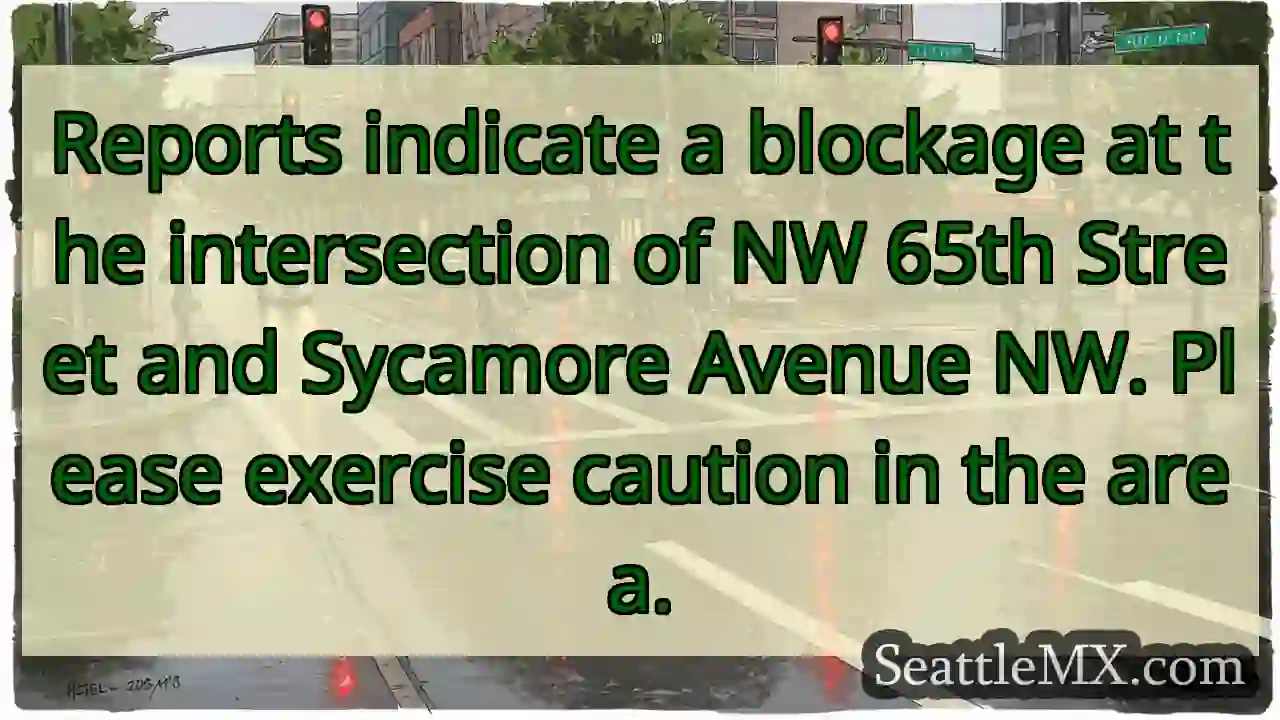 Road Blockage: NW 65th & Sycamore 1 Road Blockage: NW 65th & Sycamore