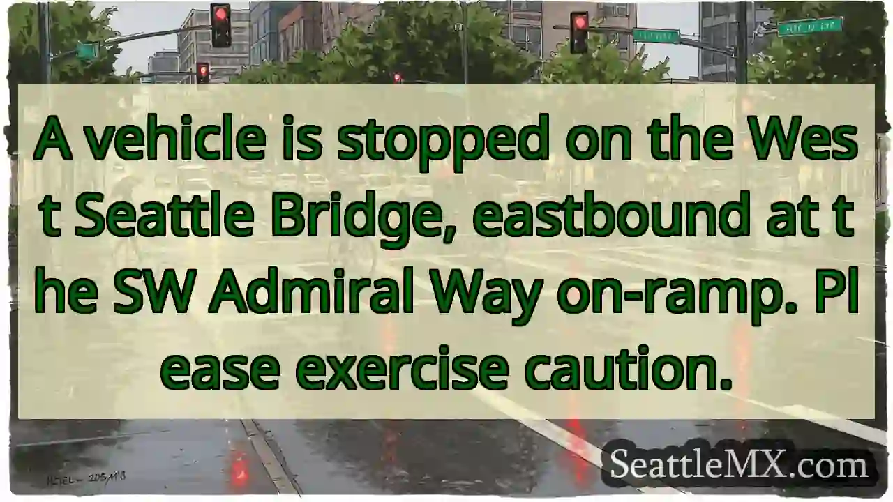 Traffic stopped on West Seattle Bridge