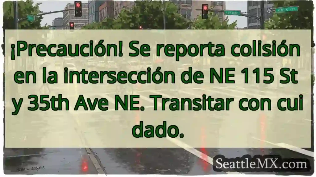 ¡Cuidado! Colisión NE 115 St y 35th Ave.