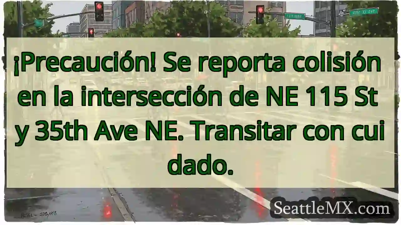 ¡Cuidado! Colisión NE 115 St y 35th Ave.
