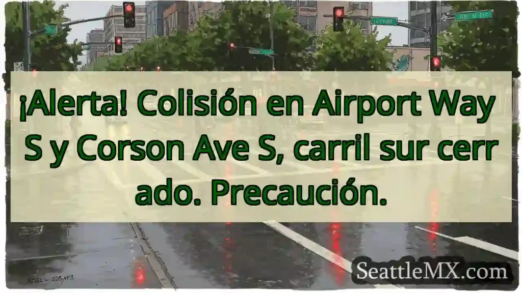 ¡Atención! Choque en Airport Way S.
