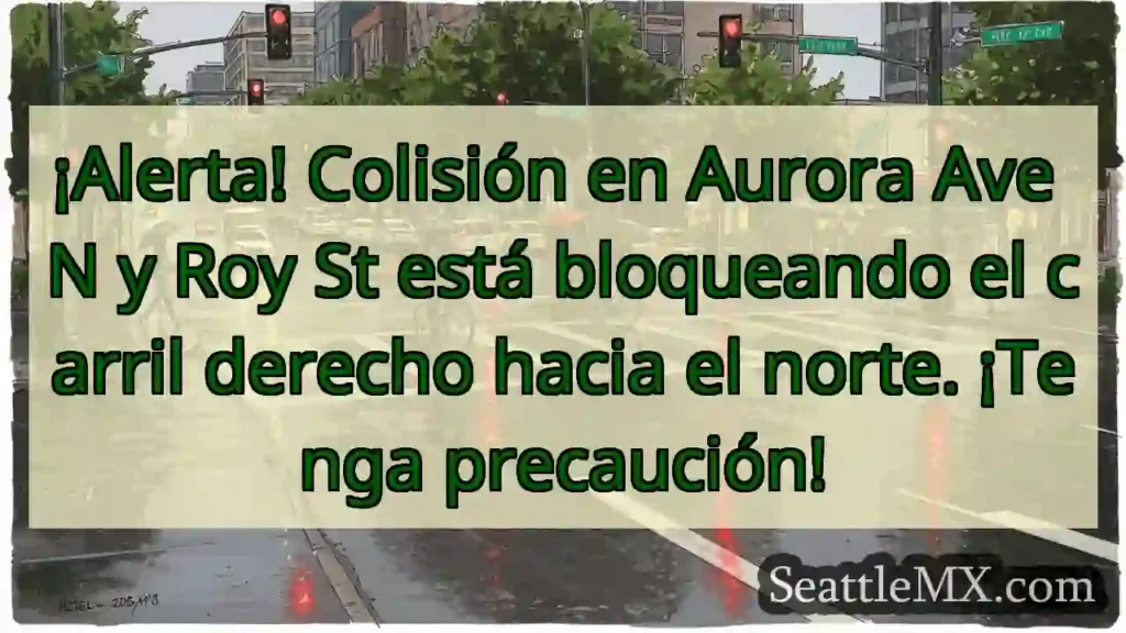 ¡Atención! Colisión Aurora N/Roy St. ¡Cuidado!