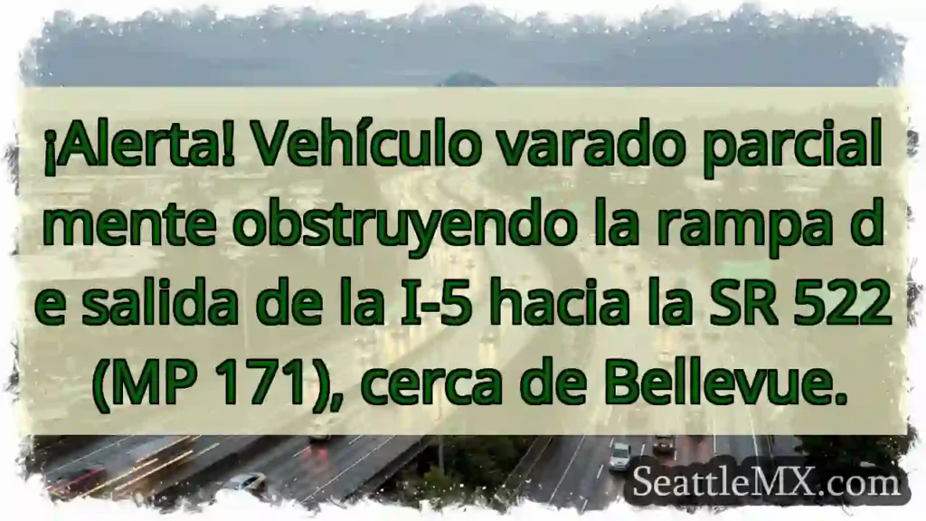 ¡Vehículo atascado! I-5 salida SR 522