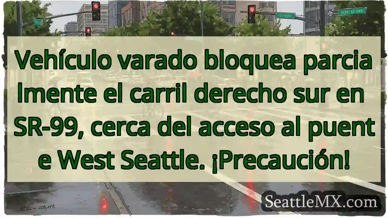 SR-99: Vehículo detenido. ¡Cuidado! 1 SR-99: Vehículo detenido. ¡Cuidado!