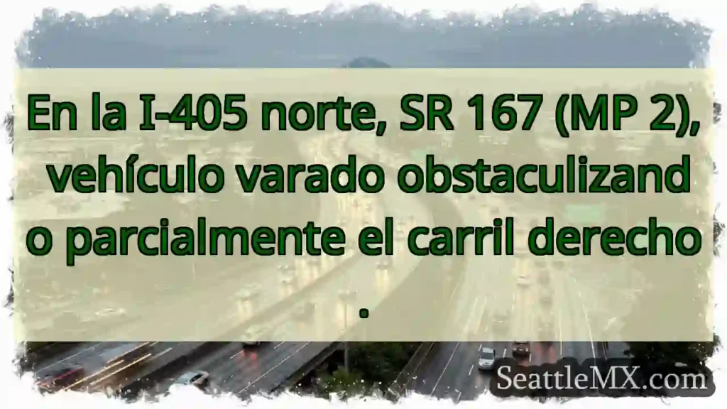 Vehículo varado en I-405 N. ¡Cuidado!