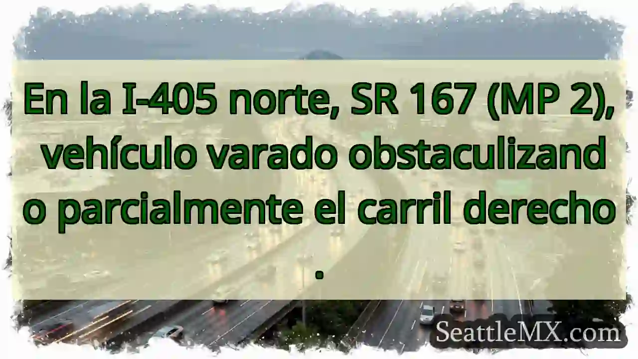 Vehículo varado en I-405 N. ¡Cuidado!