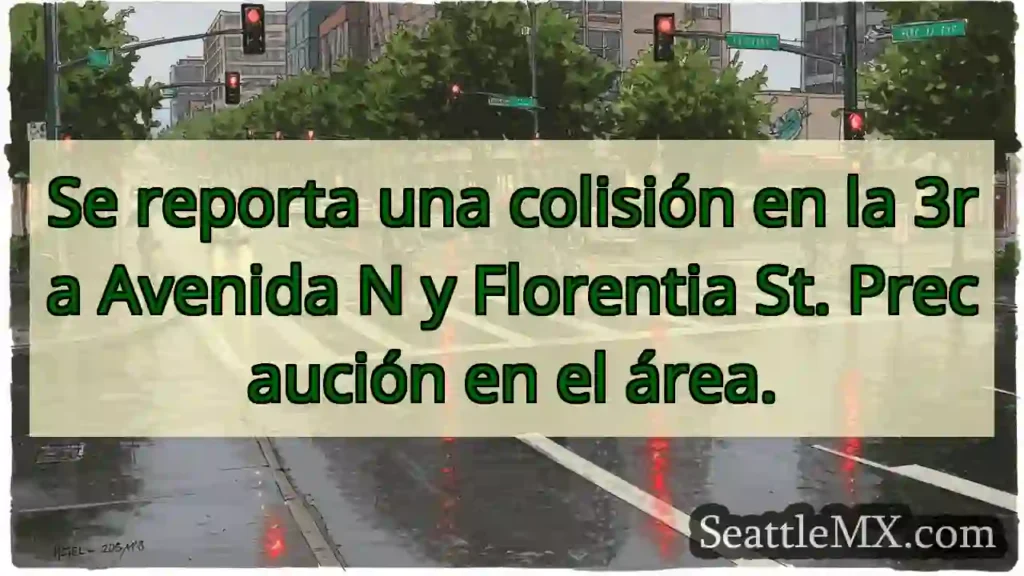 ¡Choque! 3ra Av N y Florentia St. ¡Cuidado!