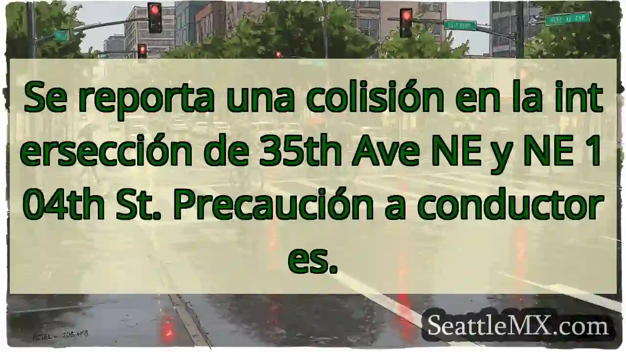 ¡Precaución! Colisión en la intersección.