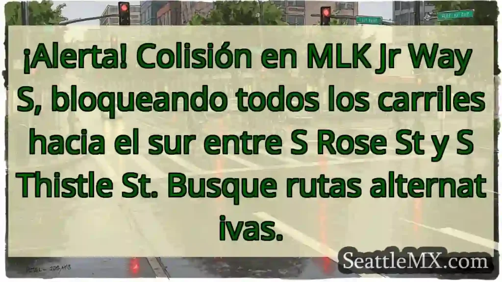 ¡Atención! MLK S cerrada. Busca ruta alternativa.