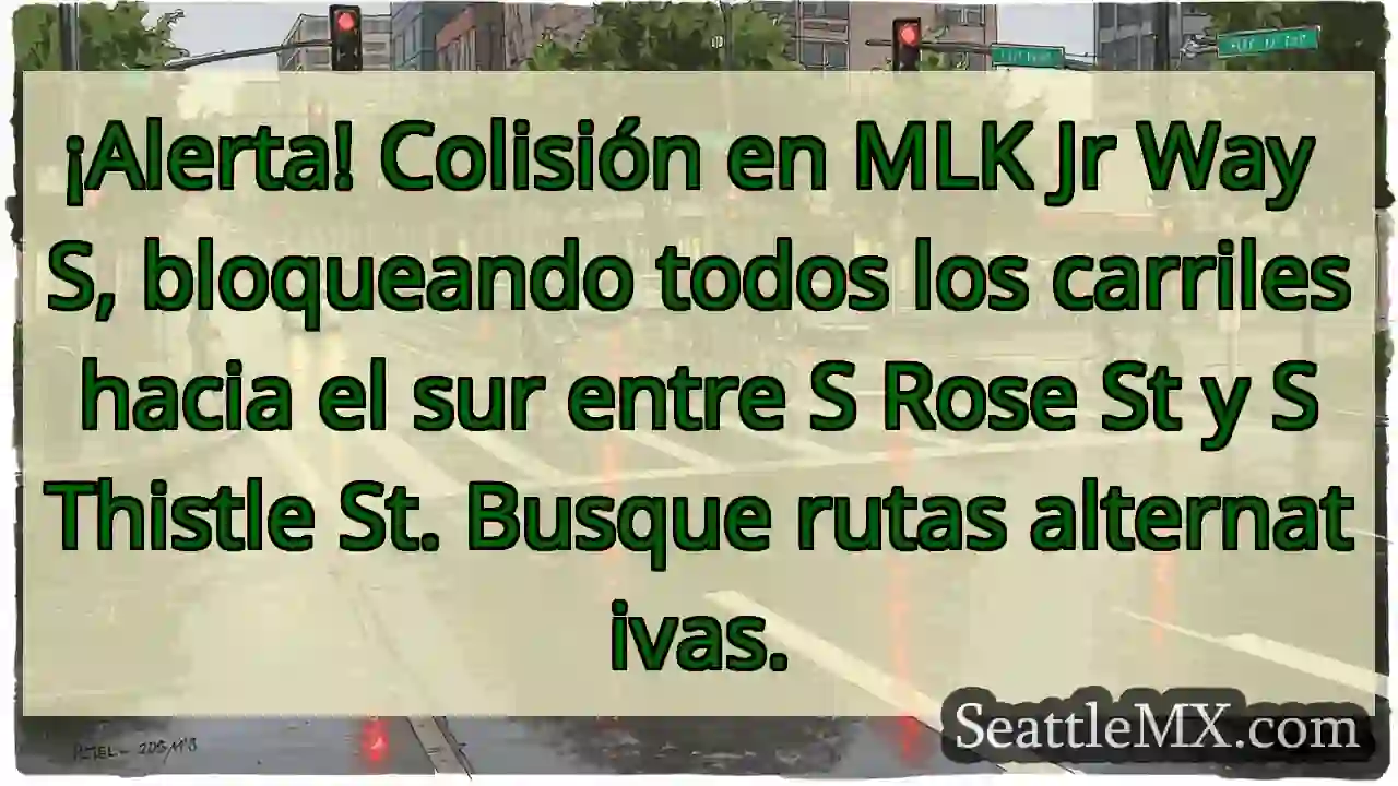 ¡Atención! MLK S cerrada. Busca ruta alternativa.