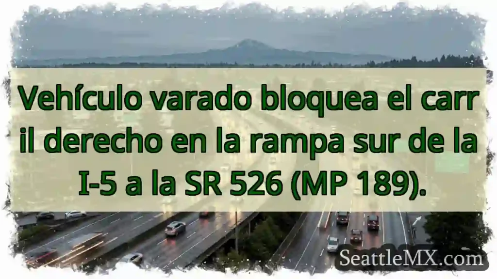 Vehículo detenido en rampa I-5 S.