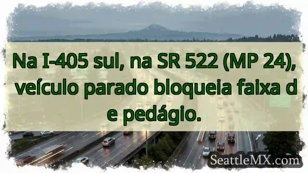 Veículo bloqueia faixa de pedágio! I-405 sul.
