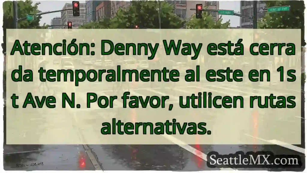 Cierre Denny Way: 1st Ave N.