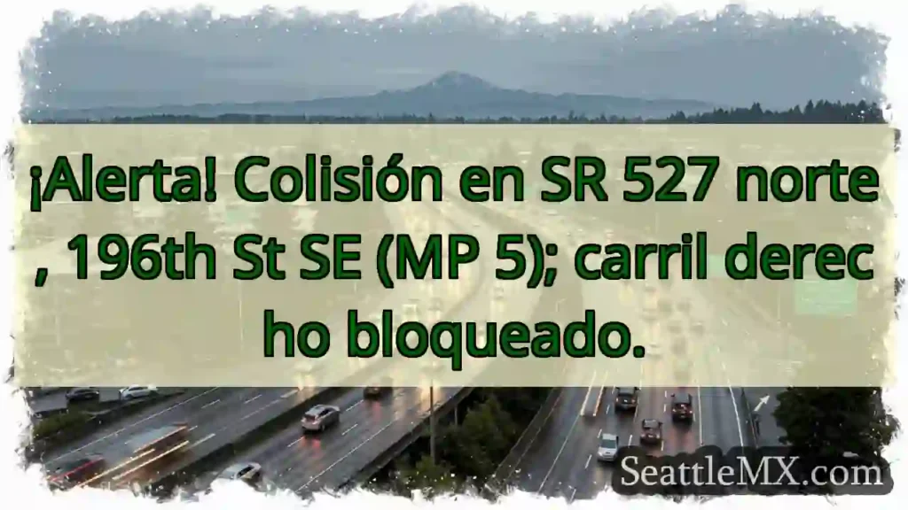 ¡Atención! SR 527 N bloqueado.